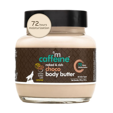 mCaffeine Body Butter For Dry Skin For Both Women And Men (250Gm) | Shea Butter Moisturizer With Cocoa Butter & Caffeine | For Oily And Dry Skin | For All Skin Types